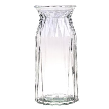 Vase de table RUBIE en verre, transparent, 24cm, Ø11,5cm