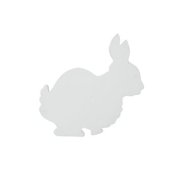 Décoration de Pâques Silhouette en forme de lapin HOPPER, blanc, 56cm