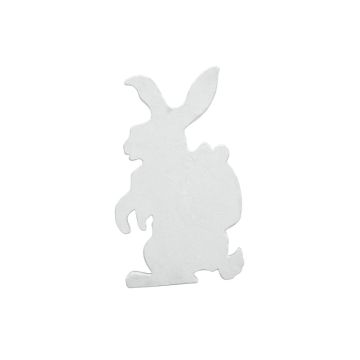 Décoration de Pâques Silhouette en forme de lapin de Pâques HOPPEL, blanc, 60cm