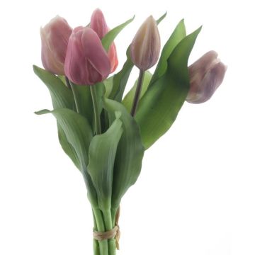 Bouquet de tulipes décoratives LONA, rose-mauve, 30cm, Ø20cm