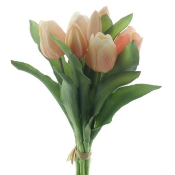 Bouquet de tulipes décoratives LONA, pêche-orange, 30cm, Ø20cm