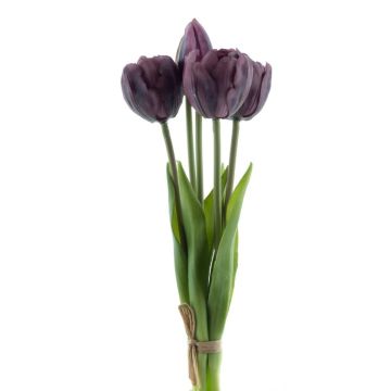 Bouquet de tulipes artificielles LANEA, violet foncé, 30cm, Ø15cm