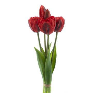 Bouquet de tulipes artificielles LANEA, rouge-noir, 30cm, Ø15cm