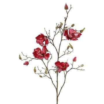 Branche de magnolia en tissu JACKA, fuchsia, 105cm