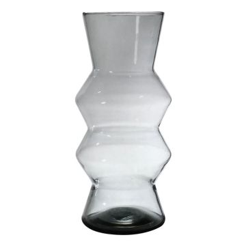 Vase ERCELINA en verre recyclé, transparent, 27cm, Ø13cm