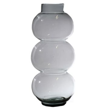 Vase boule en verre HERIBETO, recyclé, transparent, 40cm, Ø16cm