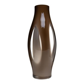 Vase en verre PROSPERO, brun-transparent, 50cm, Ø21cm