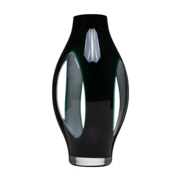 Vase en verre PROSPERO, vert-transparent, 40cm, Ø21cm