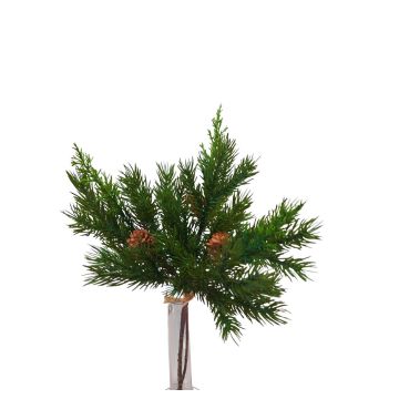 Botte de cryptomeria artificielle KIGANJA avec des pommes de pin, vert, 35cm