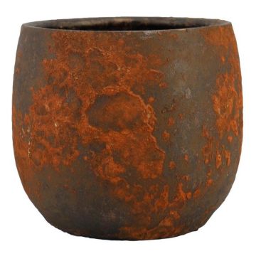 Pot en céramique OLEG, brun rouille, 13cm, Ø16cm