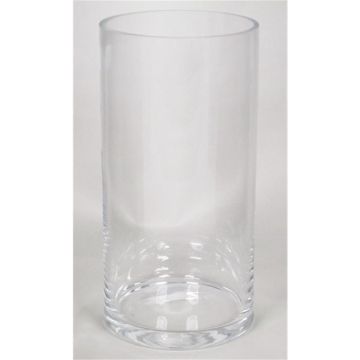 Vase en verre cylindrique SANSA OCEAN, transparent, 32cm, Ø16cm