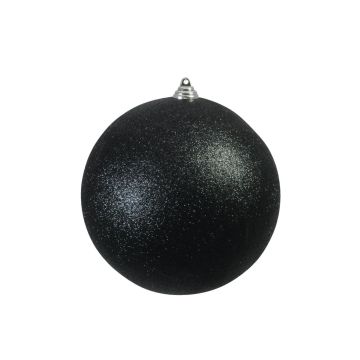 Boule de Noël CANELA, paillettes, noir, Ø20cm