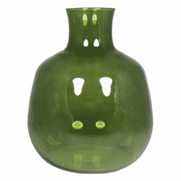 Vase à fleurs ASUMINI en verre, vert-transparent, 28cm, Ø24cm