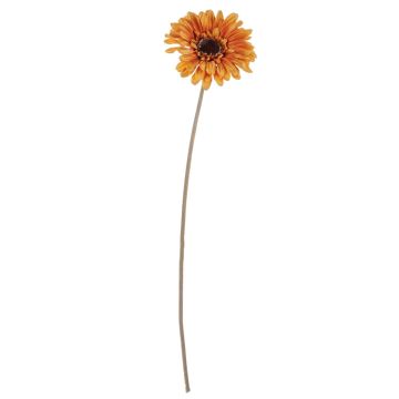 Fleur décorative Gerbera TUNGUSKA, aspect sec, orange, 50cm