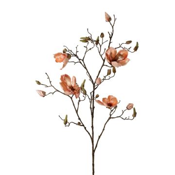 Branche de magnolia en tissu JACKA, saumon, 105cm