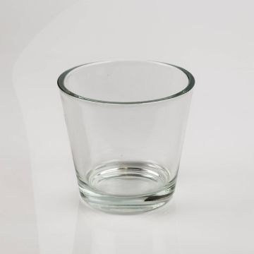 Pot de fleur / Bougeoir en verre RANA, transparent, 13cm, Ø 14cm