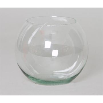 Vase boule TOBI OCEAN en verre, transparent, 13cm, Ø15cm