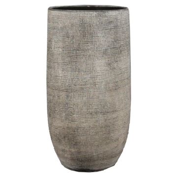 Vase en céramique AGAPE avec veinure, gris béton, 40cm, Ø26cm