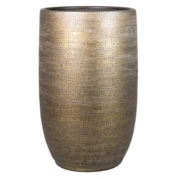 Vase en céramique AGAPE avec veinure, or, 40cm, Ø26cm