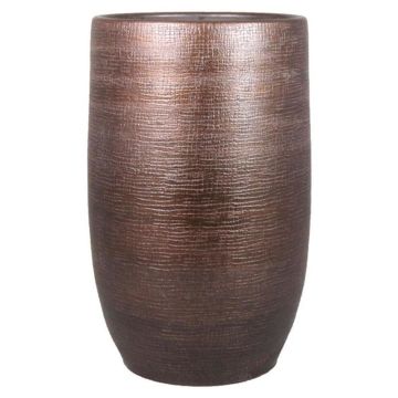 Vase en céramique AGAPE avec veinure, cuivre, 40cm, Ø26cm