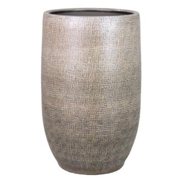 Vase en céramique AGAPE avec veinure, blanc-brun, 50cm, Ø32cm