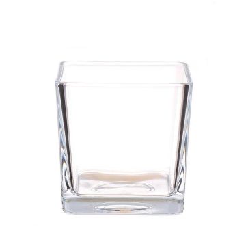 Bougeoir KIM AIR en verre, transparent, 10x10x10cm