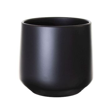 Cache-pot ZIOKA en céramique, anthracite mat, 26cm, Ø29cm