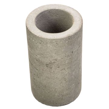 Porte-bougie JUANJO d'aspect béton, pour bougies chauffe-plat et bougies chandelles, gris béton, 10cm, Ø6cm