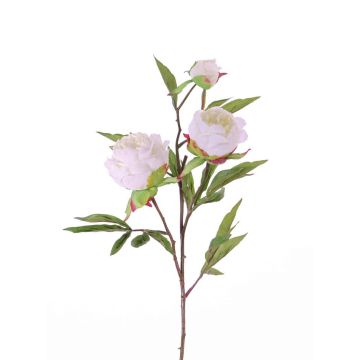 Pivoine artificielle sur tige MANJA, blanc, 70cm, Ø8-10cm