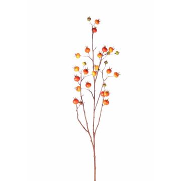 Branche décorative d'églantier GERDA avec fruits, orange, 110cm