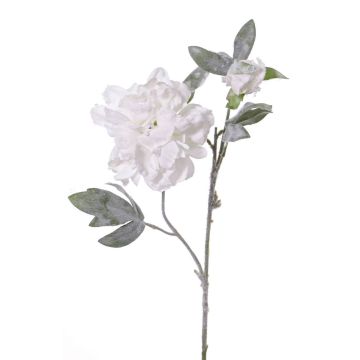 Pivoine artificielle MALINE, neige, crème, 60cm, Ø12cm