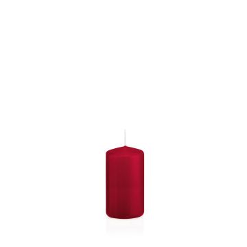 Bougie votive / bougie cylindrique MAEVA, rouge foncé, 8cm, Ø4cm, 12h - Made in Germany