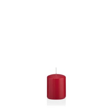 Bougie votive / bougie cylindrique MAEVA, rouge foncé, 6cm, Ø5cm, 14h - Made in Germany