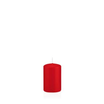 Bougie votive / bougie cylindrique MAEVA, rouge, 8cm, Ø5cm, 18h - Made in Germany