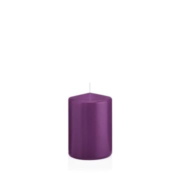 Bougie votive / bougie cylindrique MAEVA, violet, 10cm, Ø7cm, 42h - Made in Germany