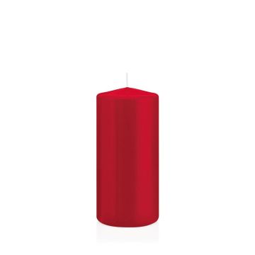 Bougie votive / bougie cylindrique MAEVA, rouge rubis, 15cm, Ø7cm, 63h - Made in Germany