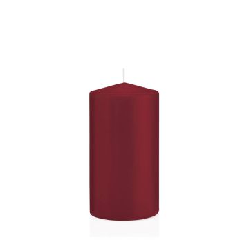 Bougie votive / bougie cylindrique MAEVA, bordeaux, 15cm, Ø8cm, 69h - Made in Germany