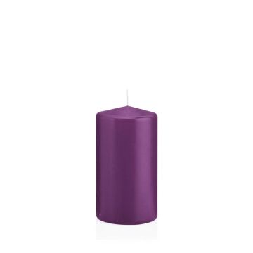 Bougie votive / bougie cylindrique MAEVA, violet, 13cm, Ø7cm, 52h - Made in Germany