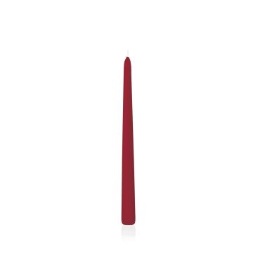 Bougie de table / bougie de ménage PALINA, rouge foncé, 25cm, Ø2,5cm, 8h - Made in Germany