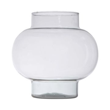 Vase boule RAINIERO, en verre recyclé, transparent, 23cm, Ø23cm