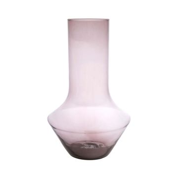 Vase à fleurs ENEDINA en verre recyclé, violet-transparent, 30cm, Ø19cm