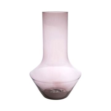 Vase à fleurs ENEDINA en verre recyclé, violet-transparent, 40cm, Ø26cm