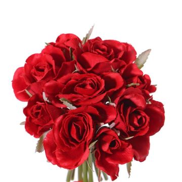 Bouquet de roses artificielles ROSILA, rouge, 20cm, Ø15cm