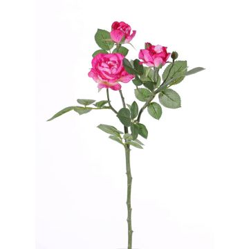 Rose artificielle CORALEE, fuchsia, 50cm, Ø3-7cm