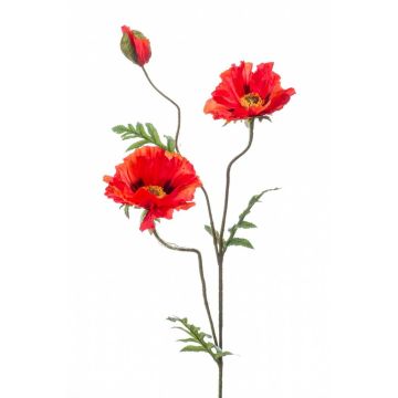 Coquelicot décoratif LOPEZ, rouge, 90cm
