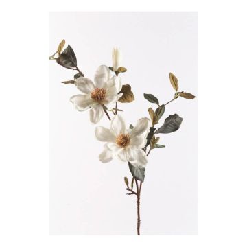 Fleur en tissu magnolia FITIA, crème, 90cm