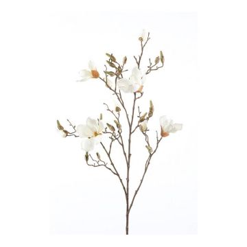 Fleur textile magnolia CAELO, crème, 105cm