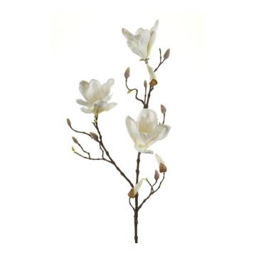 Branche artificielle de magnolia MALVAO, crème, 90cm