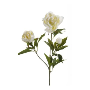 Fausse fleur Pivoine MISTI, crème, 70cm