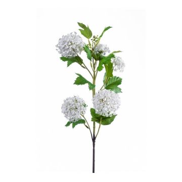 Fleur artificielle boule de neige JUVIA, blanc, 75cm